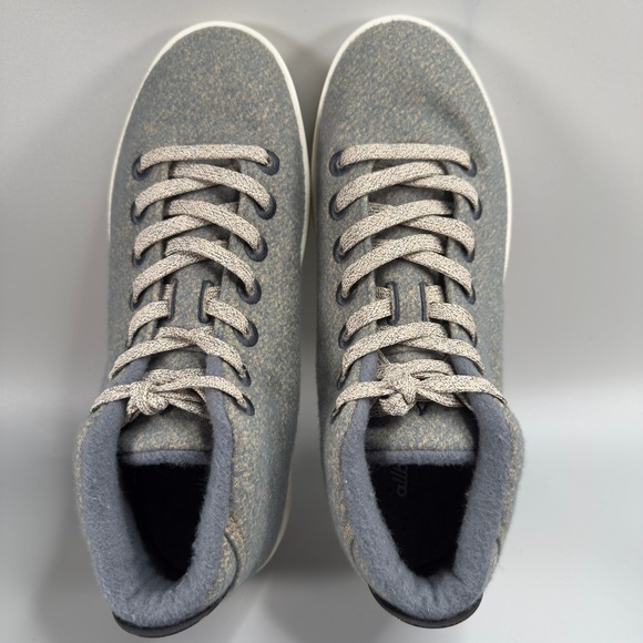 Allbirds Wool Piper Mids Womens 10‎ Sneakers Gray Blue White Lace Up Shoe - Picture 6 of 16